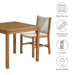 Vienna 3-Piece Outdoor Patio Teak and Rope Dining Set with Armless Chiars - Image 28