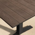 Gavelston 91" Outdoor Patio Aluminum Dining Table - Image 8