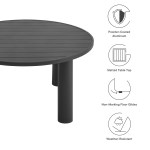Nautica Outdoor Patio 60" Round Aluminum Dining Table - Image 3