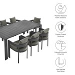 Tahoe 9-Piece Outdoor Patio Aluminum Dining Set - Image 5