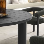 Nautica 5-Piece Round Outdoor Patio Aluminum Dining Table and Chairs Set - Image 13