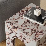 Valen Square Indoor - Outdoor Patio Arched Concrete Side Table - Image 35
