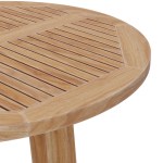 Wellspring 3-Piece Outdoor Patio Teak Wood Bar Set - Image 13