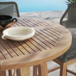 Wellspring 3-Piece Outdoor Patio Teak Wood Bar Set - Image 38