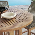 Wellspring 3-Piece Outdoor Patio Teak Wood Bar Set - Image 58