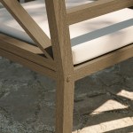Northlake Outdoor Patio Teak Dining Armchair - Image 11
