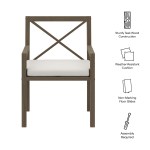 Northlake Outdoor Patio Teak Dining Armchair - Image 4