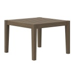 Northlake Square Outdoor Patio Teak Side Table - Image 2
