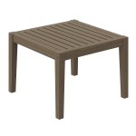 Northlake Square Outdoor Patio Teak Side Table - Image 6