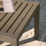 Northlake Square Outdoor Patio Teak Side Table - Image 10