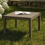 Northlake Square Outdoor Patio Teak Side Table
