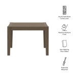 Northlake Square Outdoor Patio Teak Side Table - Image 4