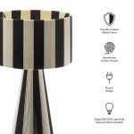 Renae Handwoven Cotton Thread Striped Table Lamp - Image 3