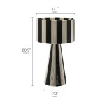 Renae Handwoven Cotton Thread Striped Table Lamp - Image 4
