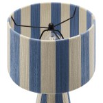 Renae Handwoven Cotton Thread Striped Table Lamp - Image 25