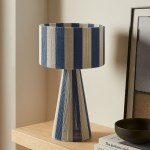 Renae Handwoven Cotton Thread Striped Table Lamp - Image 27