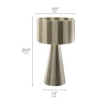Renae Handwoven Cotton Thread Striped Table Lamp - Image 40