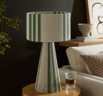 Gia Handwoven Cotton Thread Striped or Plain Table Lamp - Image 9