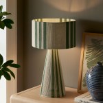 Gia Handwoven Cotton Thread Striped or Plain Table Lamp