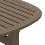 Saratoga Square Outdoor Patio Teak Wood Side Table - Image 7
