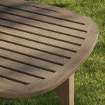 Saratoga Square Outdoor Patio Teak Wood Side Table - Image 10