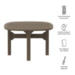 Saratoga Square Outdoor Patio Teak Wood Side Table - Image 4