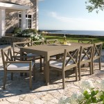 Northlake 9-Piece Outdoor Patio Teak Wood Dining Set - Image 8