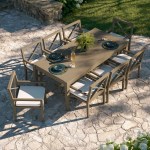 Northlake 9-Piece Outdoor Patio Teak Wood Dining Set