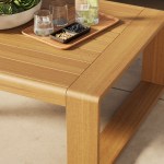 Lirienne Outdoor Patio Aluminum Faux Wood Coffee Table - Image 10