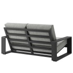 Lirienne Outdoor Patio Aluminum Loveseat - Image 23