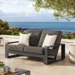 Lirienne Outdoor Patio Aluminum Loveseat - Image 44