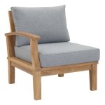 Marina Outdoor Patio Teak Left-Facing Sofa - Image 9