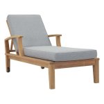 Marina Outdoor Patio Teak Single Chaise - Image 8