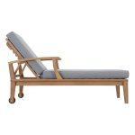 Marina Outdoor Patio Teak Single Chaise - Image 7