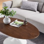Lippa 48" Oval Wood Coffee Table - Image 9