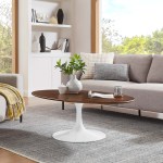 Lippa 48" Oval Wood Coffee Table - Image 8