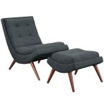 Ramp Upholstered Fabric Lounge Chair Set - Image 6
