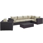 Convene 7 Piece Outdoor Patio Sectional Set - Image 9