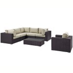 Convene 7 Piece Outdoor Patio Sectional Set - Image 8