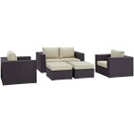 Convene 5 Piece Outdoor Patio Sofa Set - Image 7