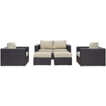 Convene 5 Piece Outdoor Patio Sofa Set - Image 5