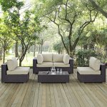 Convene 5 Piece Outdoor Patio Sectional Set - Image 2