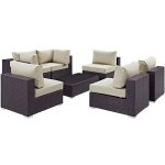 Convene 7 Piece Outdoor Patio Sectional Set - Image 9