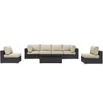 Convene 7 Piece Outdoor Patio Sectional Set - Image 6