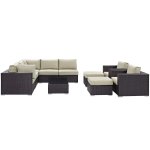 Convene 10 Piece Outdoor Patio Sectional Set - Image 7