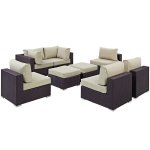 Convene 8 Piece Outdoor Patio Sectional Set - Image 6