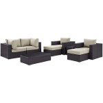 Convene 8 Piece Outdoor Patio Sectional Set - Image 10