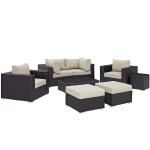 Convene 8 Piece Outdoor Patio Sectional Set - Image 9