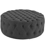 Amour Upholstered Fabric Ottoman - Image 12