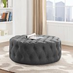 Amour Upholstered Fabric Ottoman - Image 15